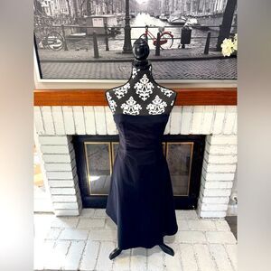 White House Black Market Women Dress Black Size 8 Strapless Stretch Party Formal